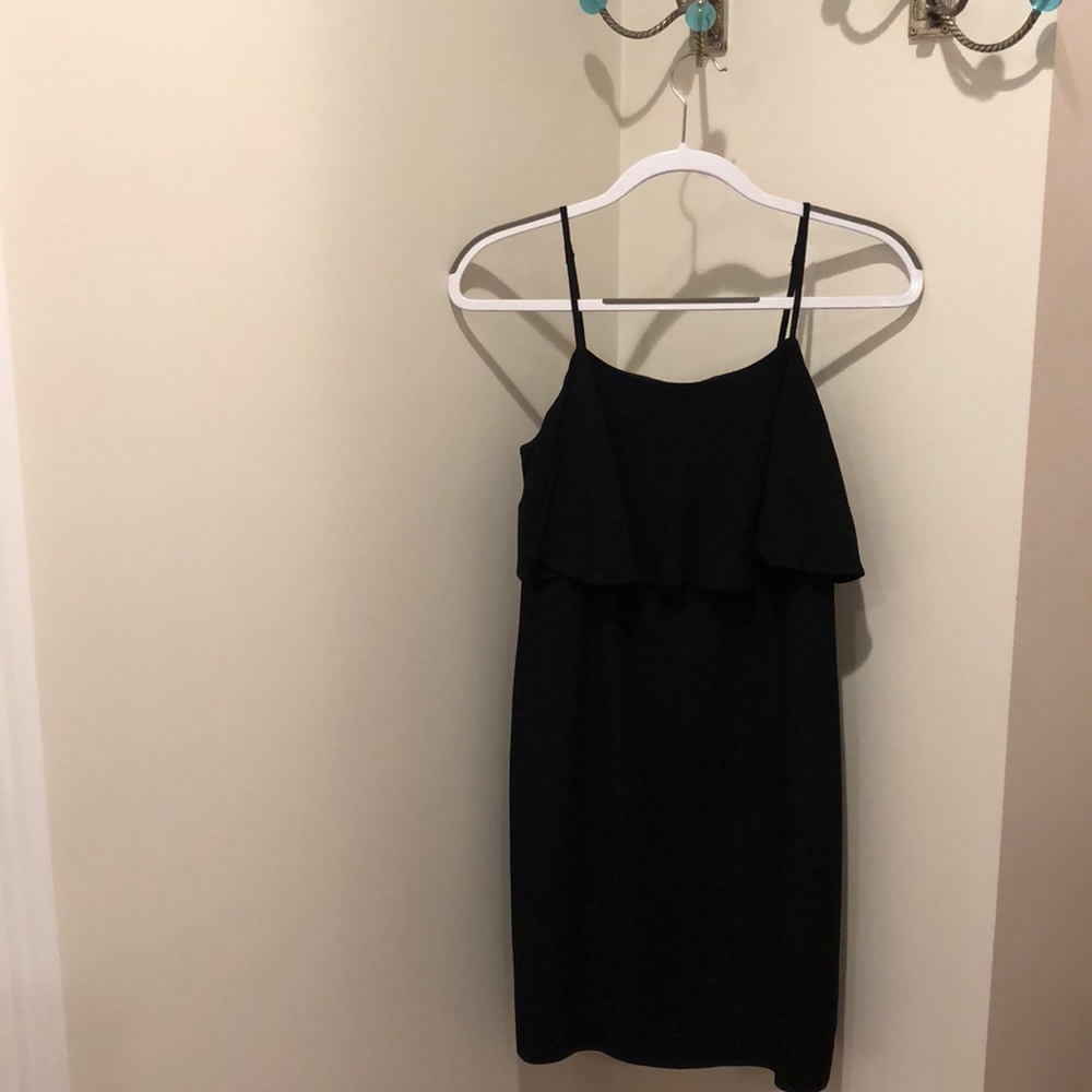 Little black dress with ruffles